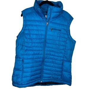 Columbia Sportswear Co. Down Full Zip Vest Blue Insulated Women's Size XL